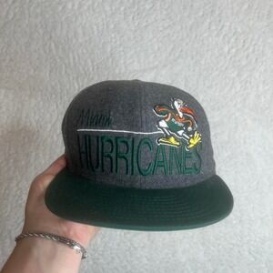 Miami‎ hurricanes part wool embroidered logo SnapBack hat